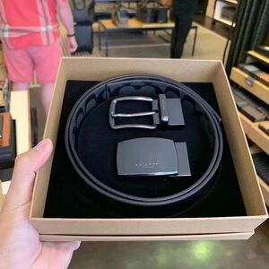 Coach Boxed Plaque And Harness Buckle Cut-To-Size Reversible Belt, 38 Mm